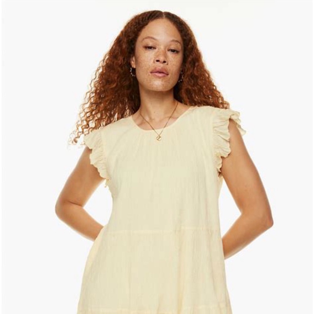 Wilfred Soft Yellow Tie-Shoulder Dress